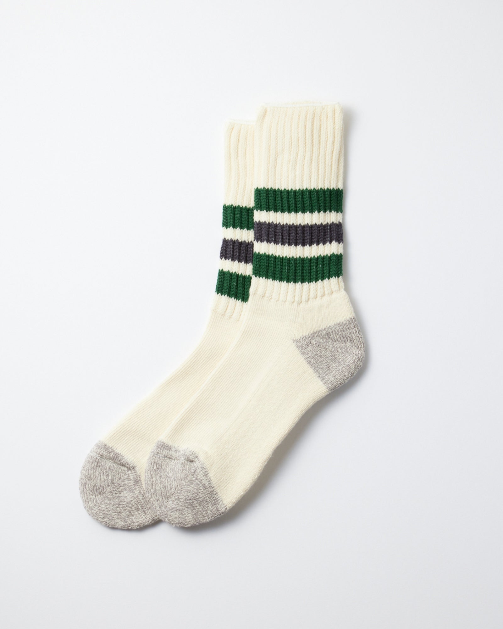 1255 Old School Crew Socks in Green/Charcoal
