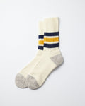 1255 Crew Socks in Navy/Yellow