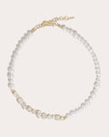 Freshwater Pearl & Cubic Zirconia Necklace