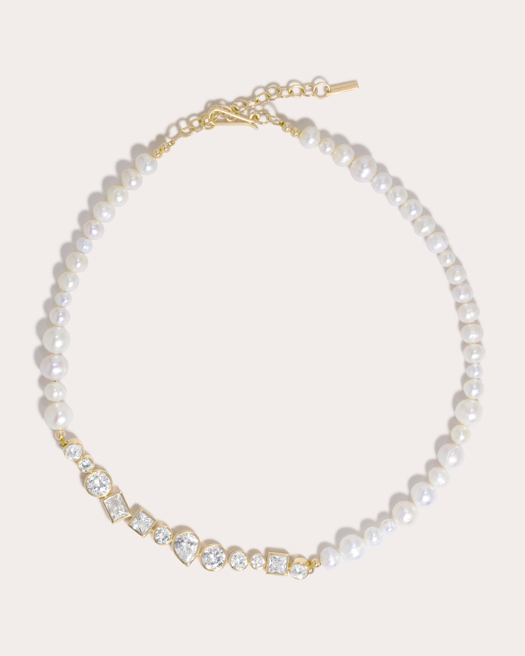 Freshwater Pearl & Cubic Zirconia Necklace