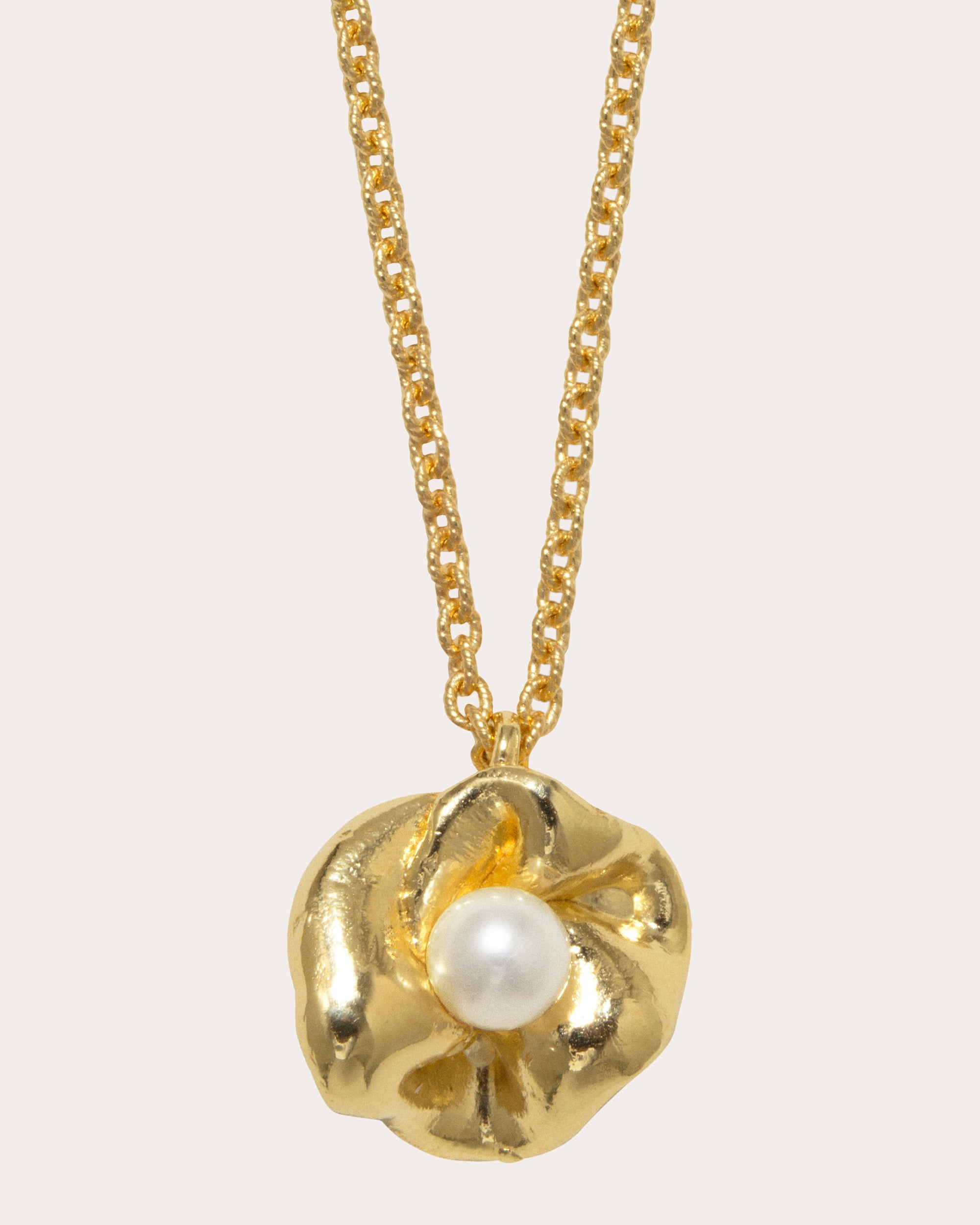 Unity 18K Gold-Plated Silver and Freshwater Pearl Pendant Necklace