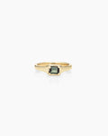 Emerald Cut 14K in Light Green Sapphire Ring