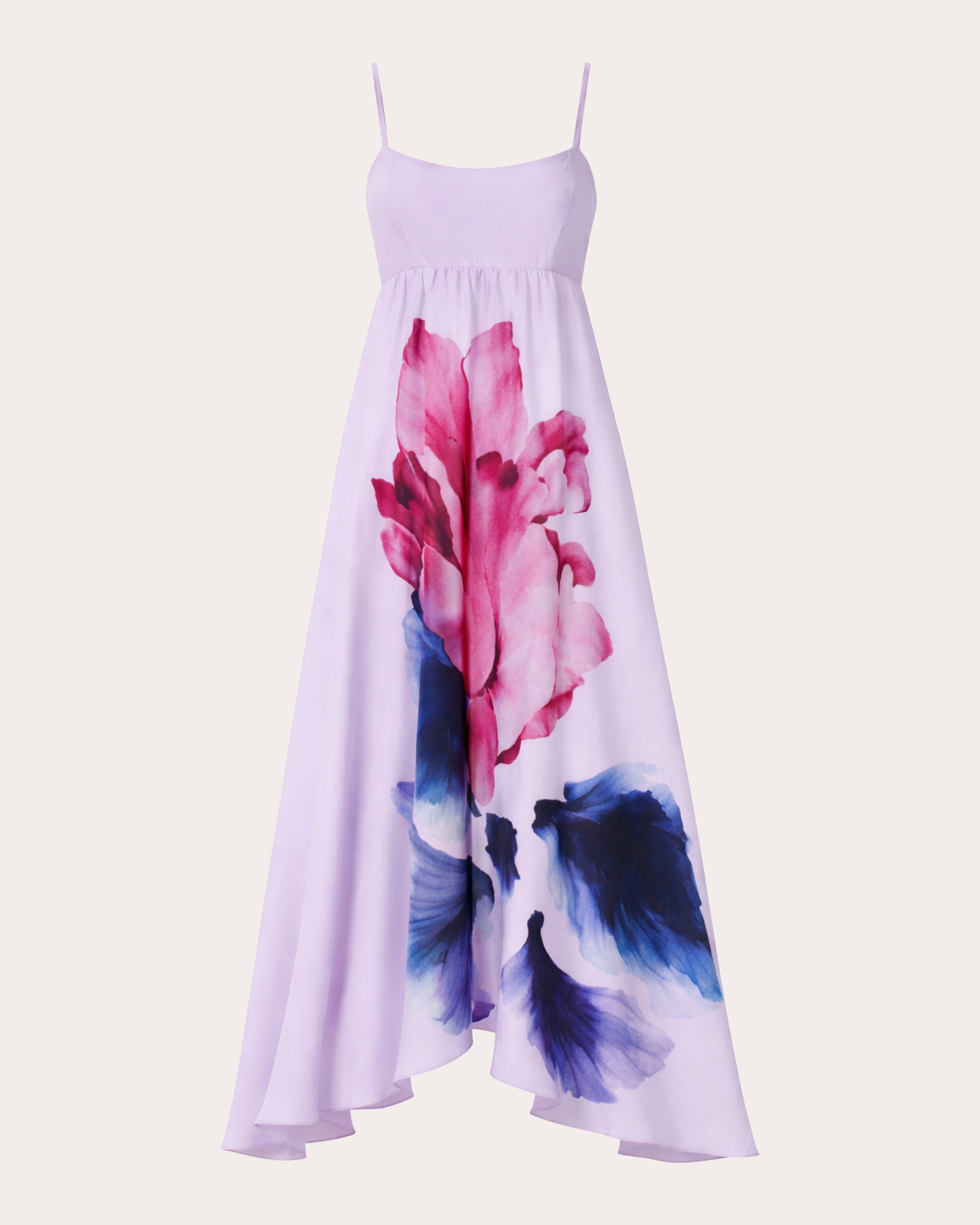 Rachel Floral Crepe de Chine Midi Dress