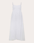 Rachel Gathered-Waist Cotton Midi Dress