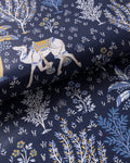 Camel's Courtyard - Peel & Stick Wallpaper - Navy