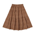 Tiered Midi Skirt Chocolate Floral