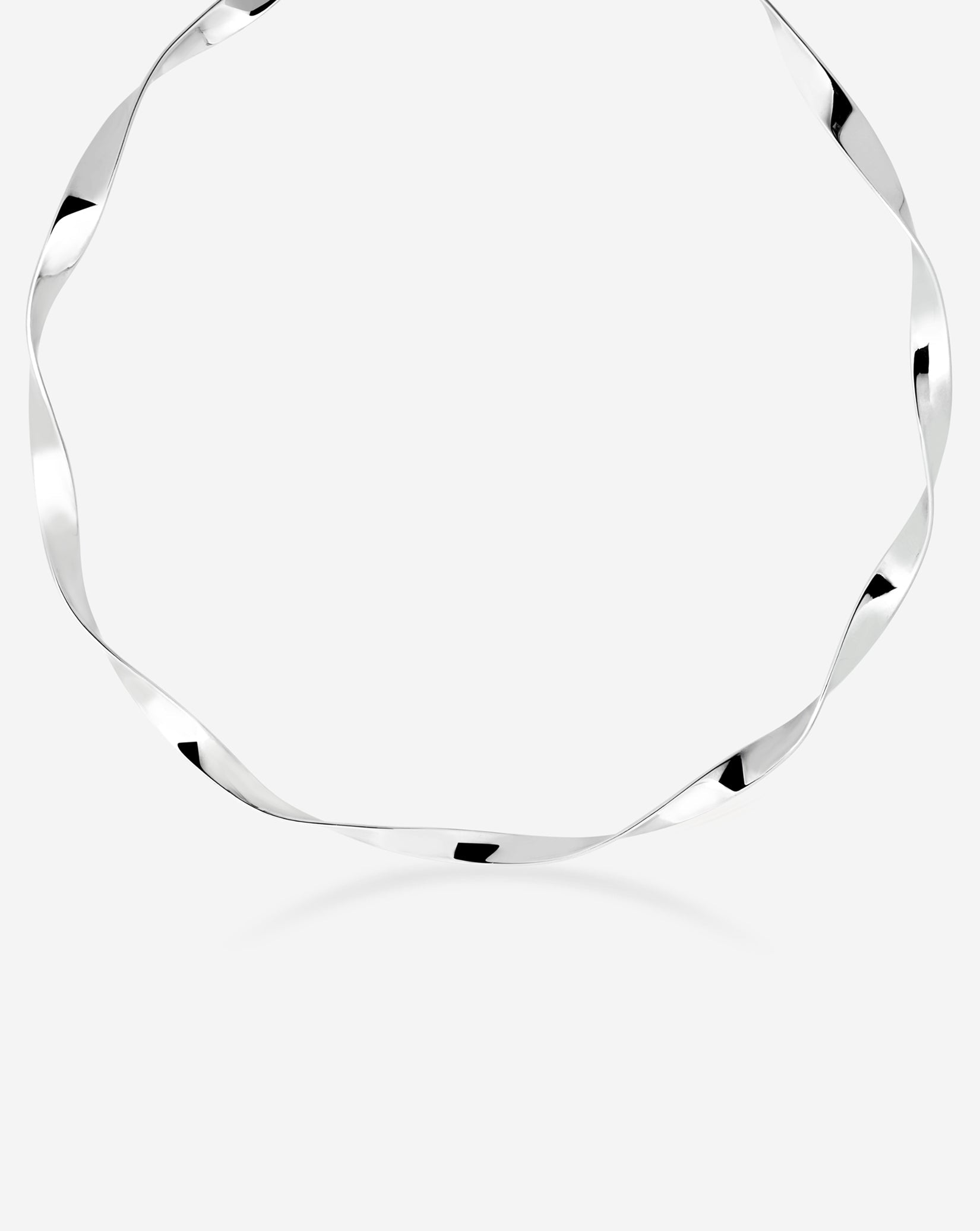 Silver Twist Collar Necklace