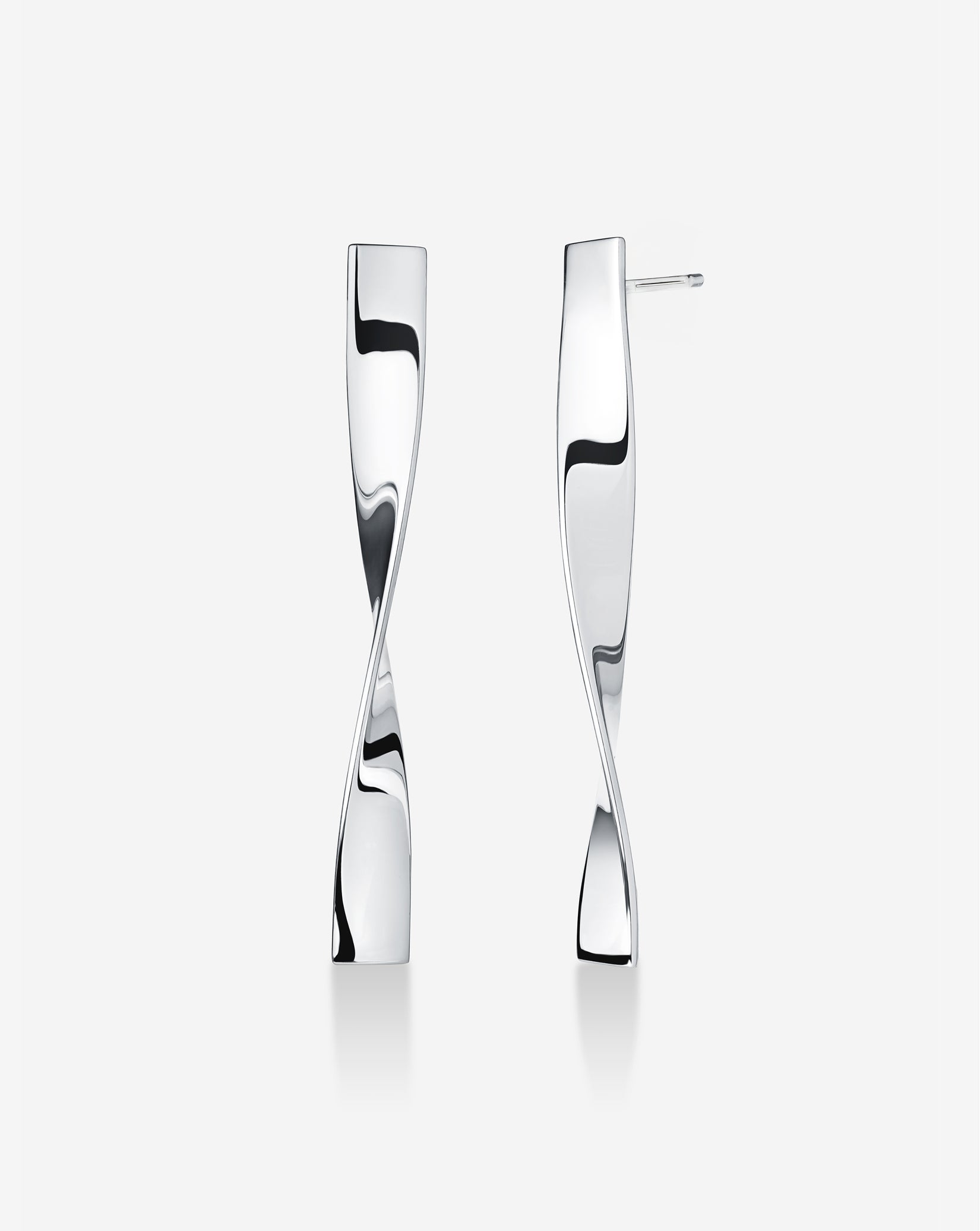 Silver Twist Earrings