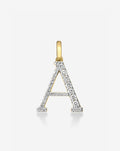 Large Diamond Initial Pendant