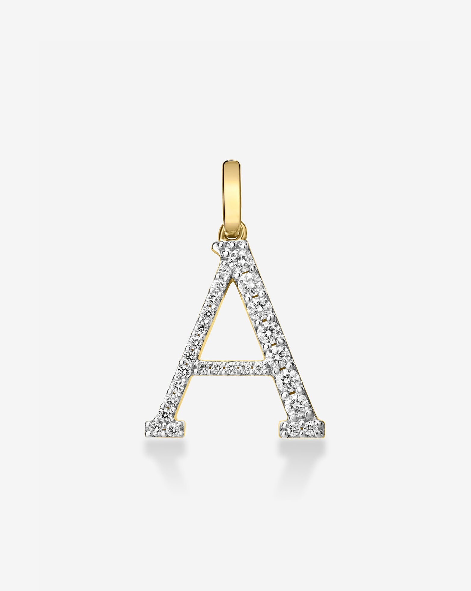 Large Diamond Initial Pendant
