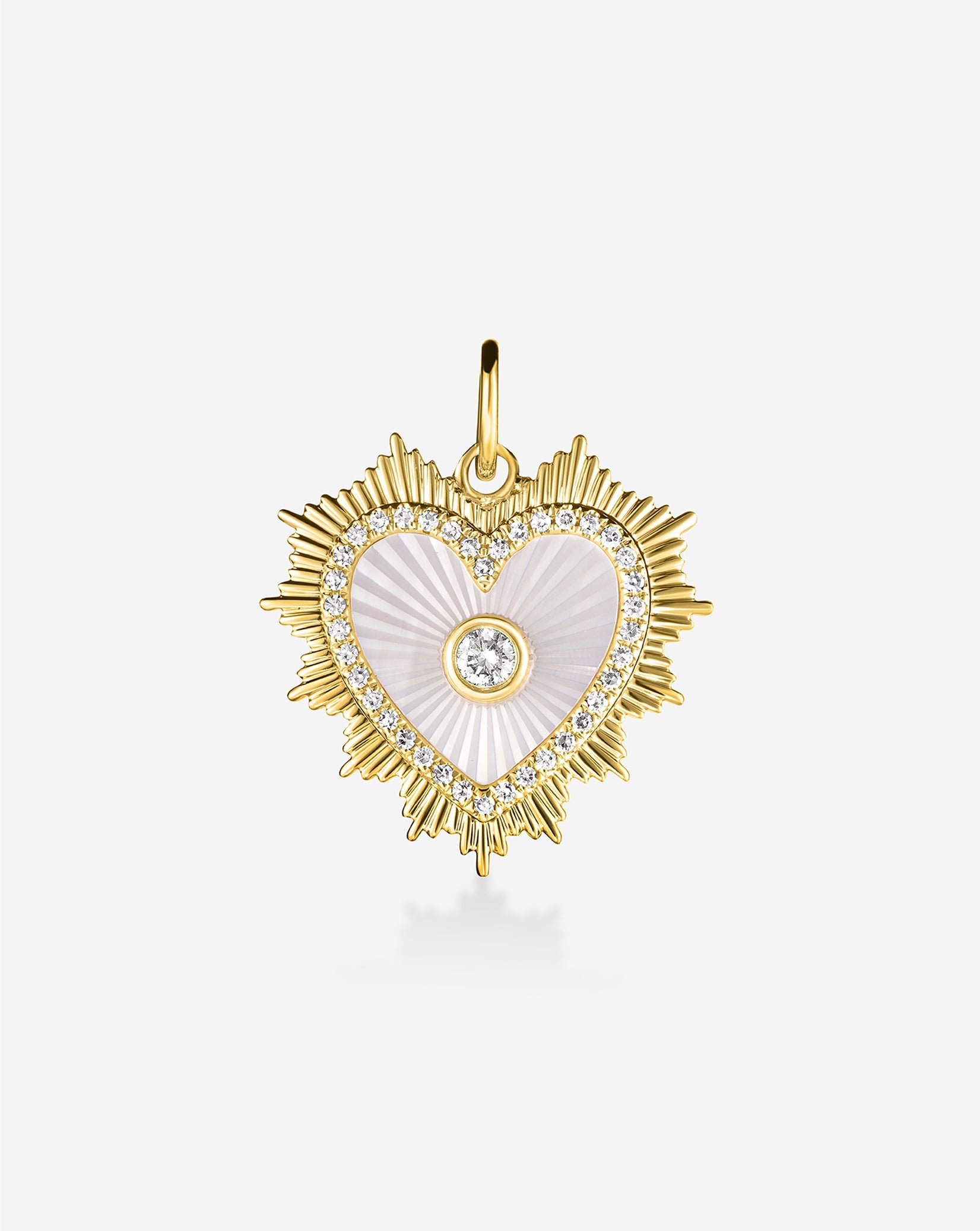 Mother of Pearl Heart Pendant