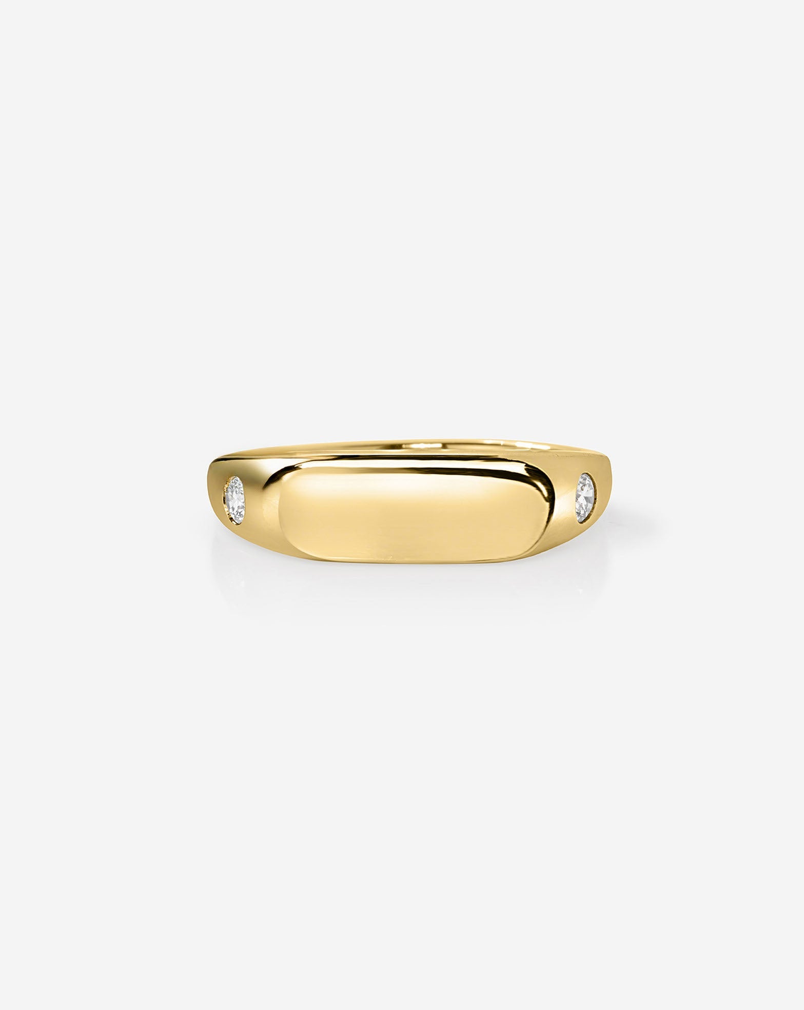 Duo Diamond Signet Ring