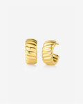 Wavy Gold Huggies