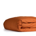 Percale Cotton Duvet Cover in Coccio Brown