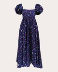 Rory Floral Poplin Puff-Sleeve Midi Dress