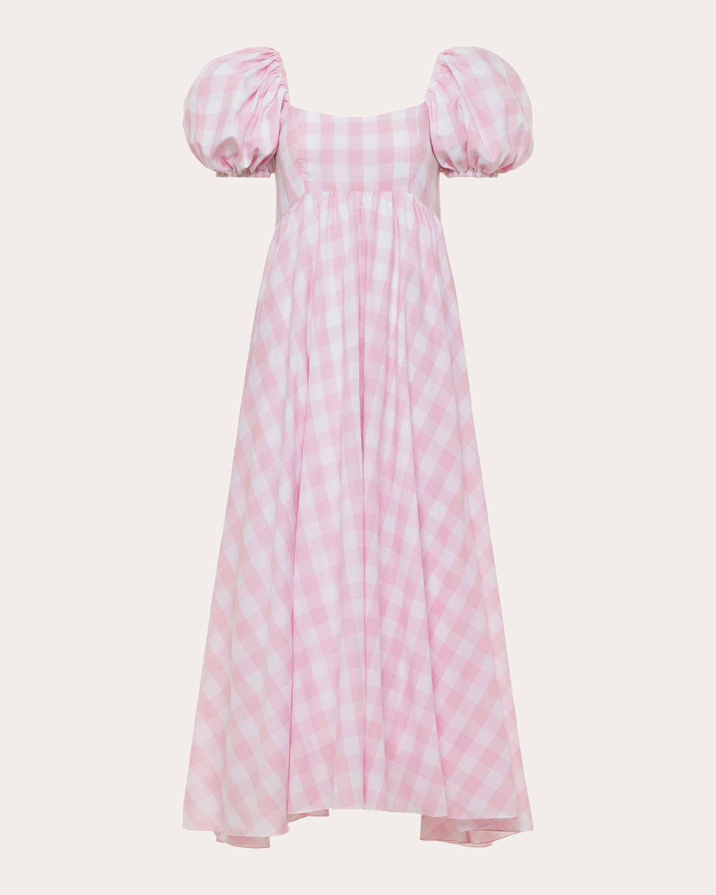 Rory Asymmetric Gingham-Print Cotton Midi Dress