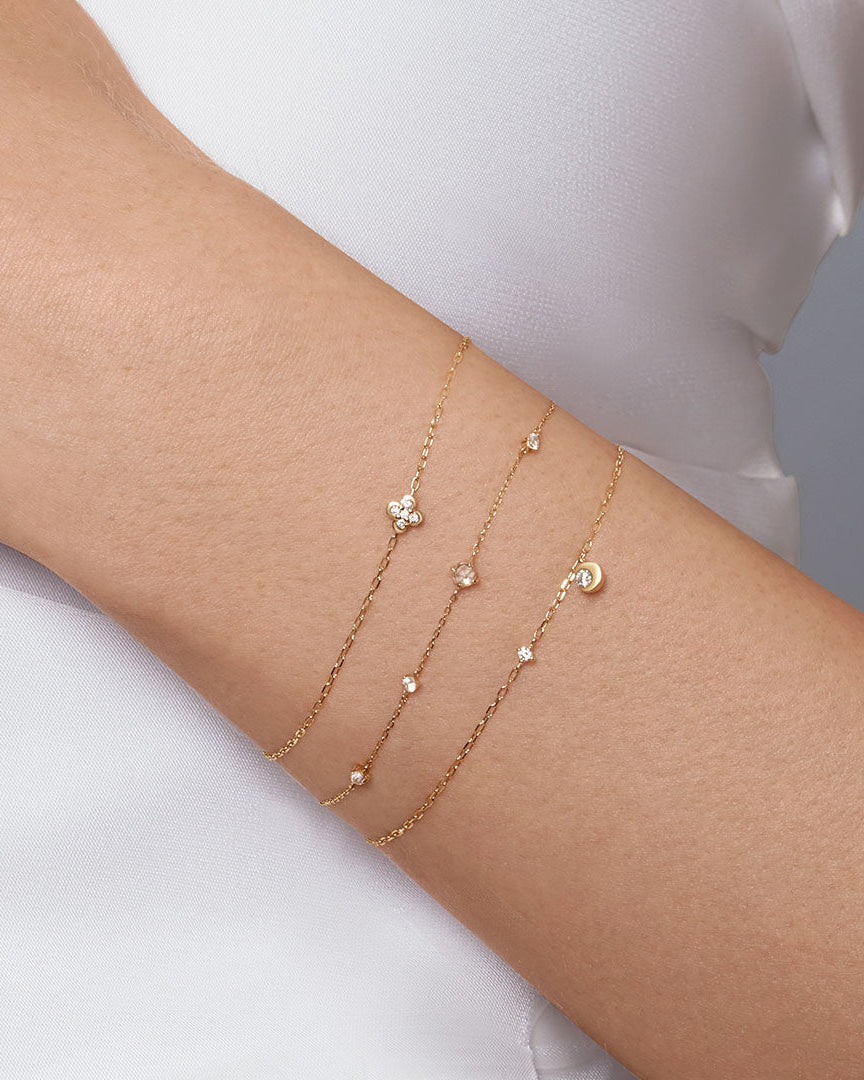 ROSALIND | Half Moon Bezel Lab Grown Diamond Bracelet
