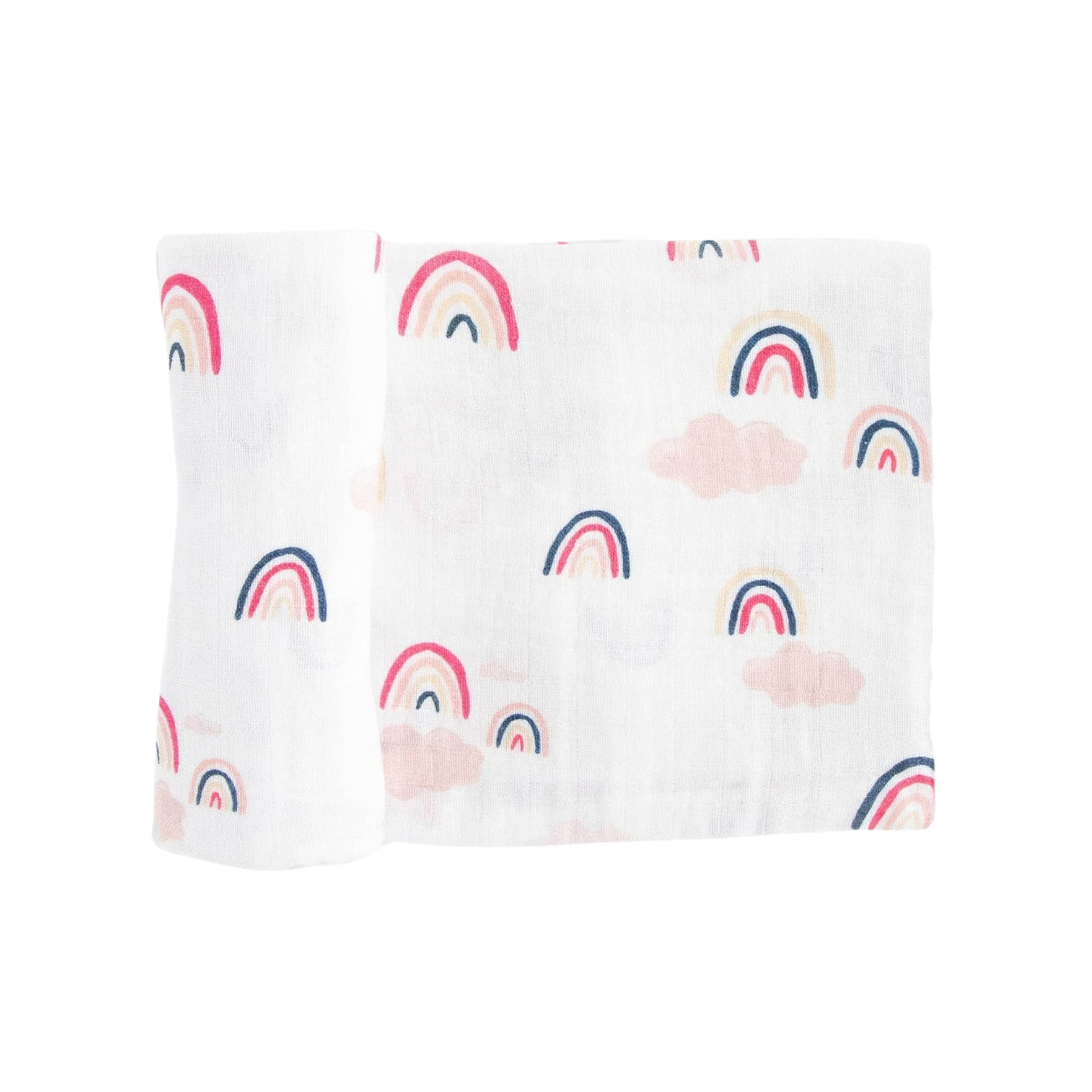 Organic Cotton Muslin Swaddle Blanket - Rainbows