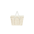Piki Rattan Basket - Chalk