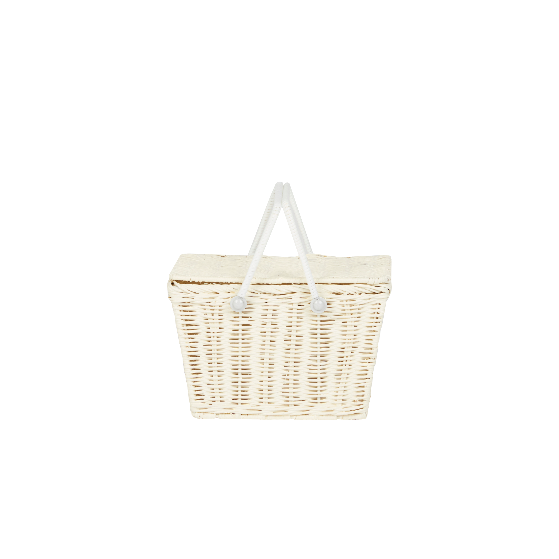 Piki Rattan Basket - Chalk