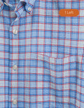 Red and Blue Seersucker Check