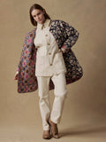 Reversible Quilted Jacket - Jewel Tone Multi Print