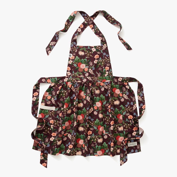 Rifle Paper Co. Burgundy Dahlia Pinafore Apron
