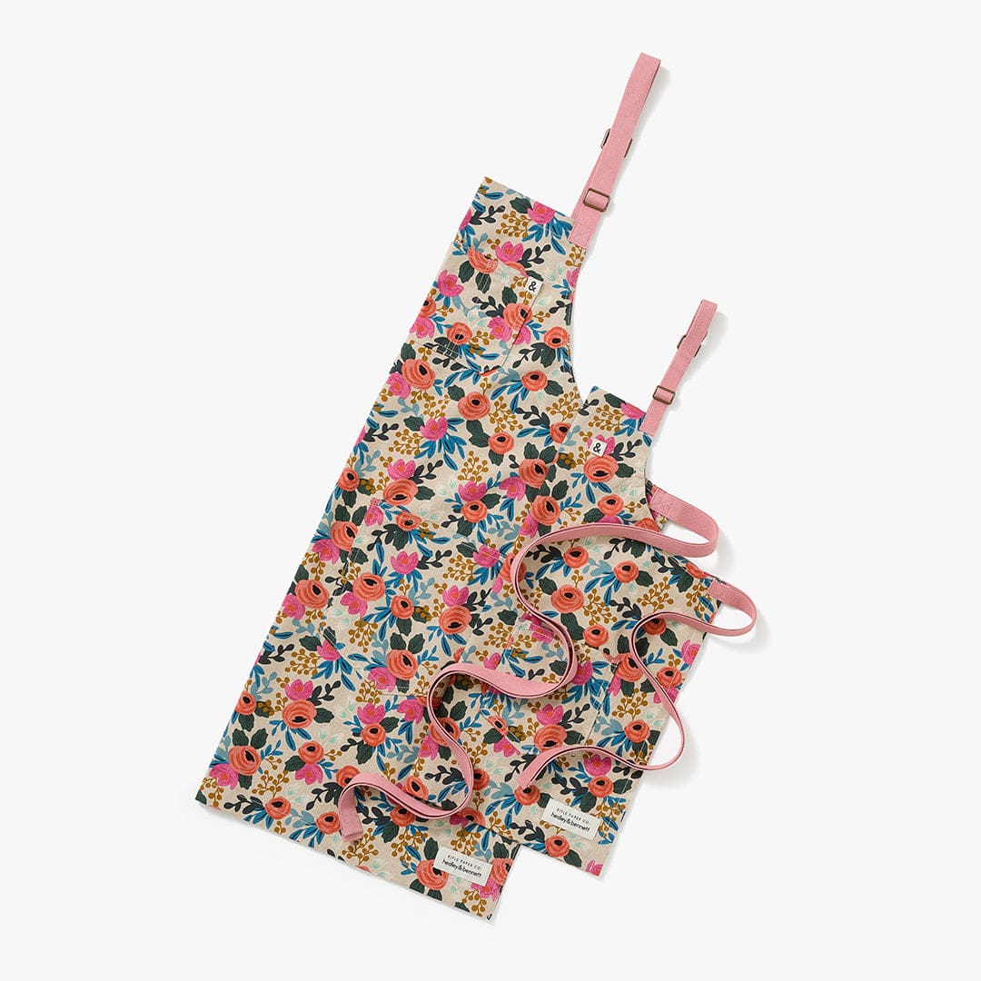 Rifle Paper Co. Rosa Natural Essential & Kids Apron Bundle