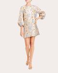Rosanna Floral Metallic Jacquard Mini Dress