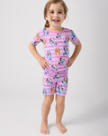 Pink Bluey Dance All Day Two-Piece Short Sleeve & Shorts Pajama Set