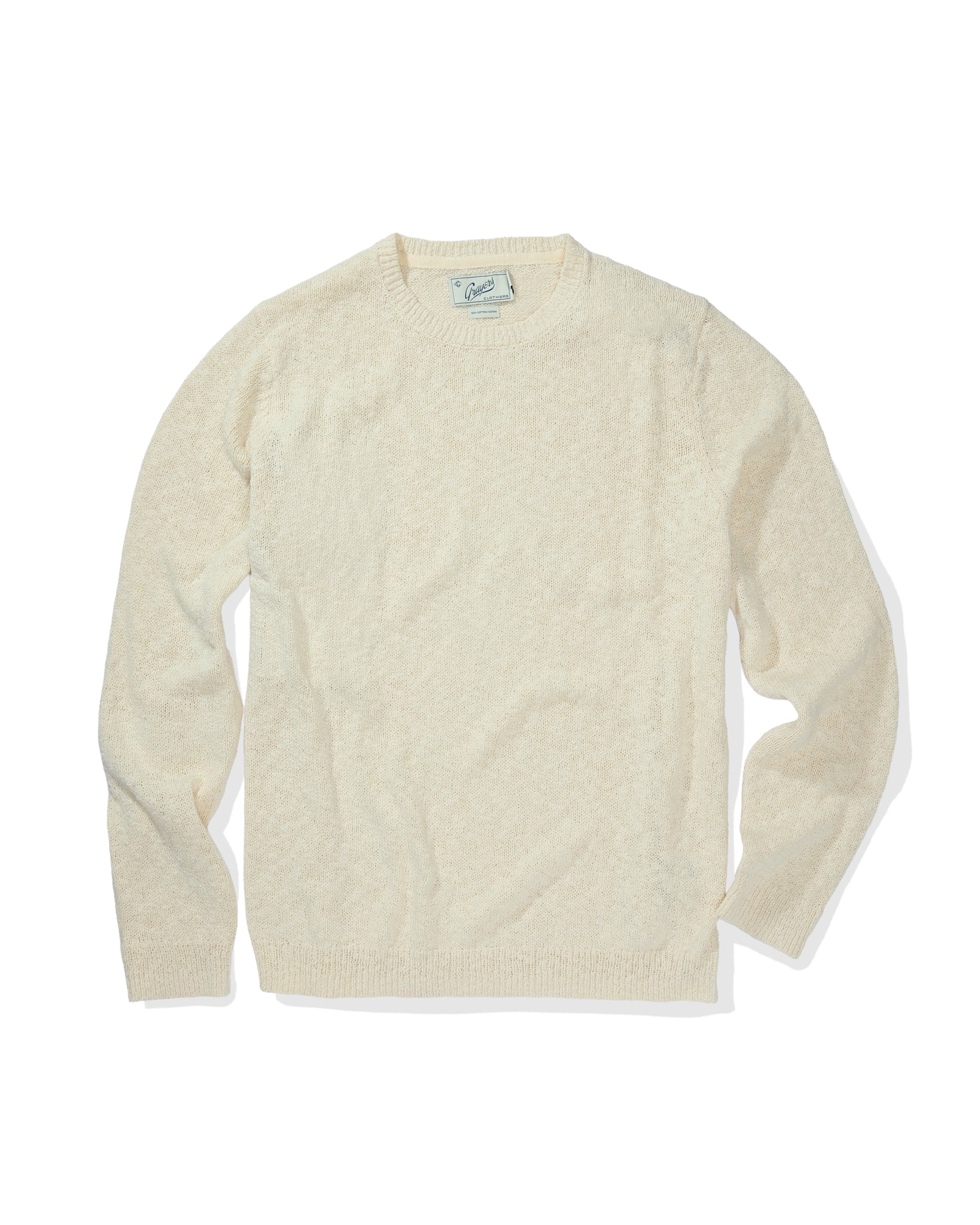 Newport Cotton Slub Crew - Cream