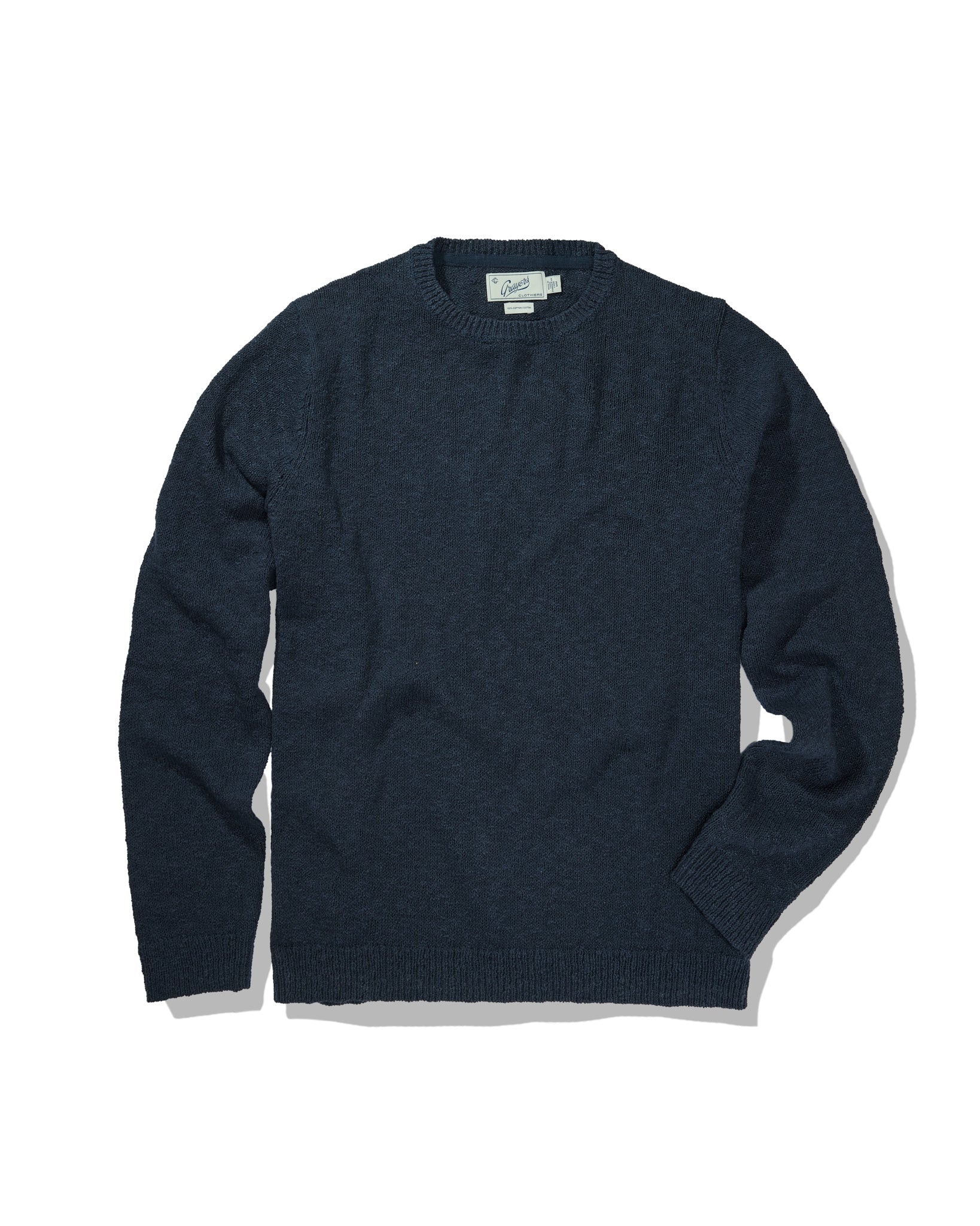 Newport Cotton Slub Crew - Washed Navy