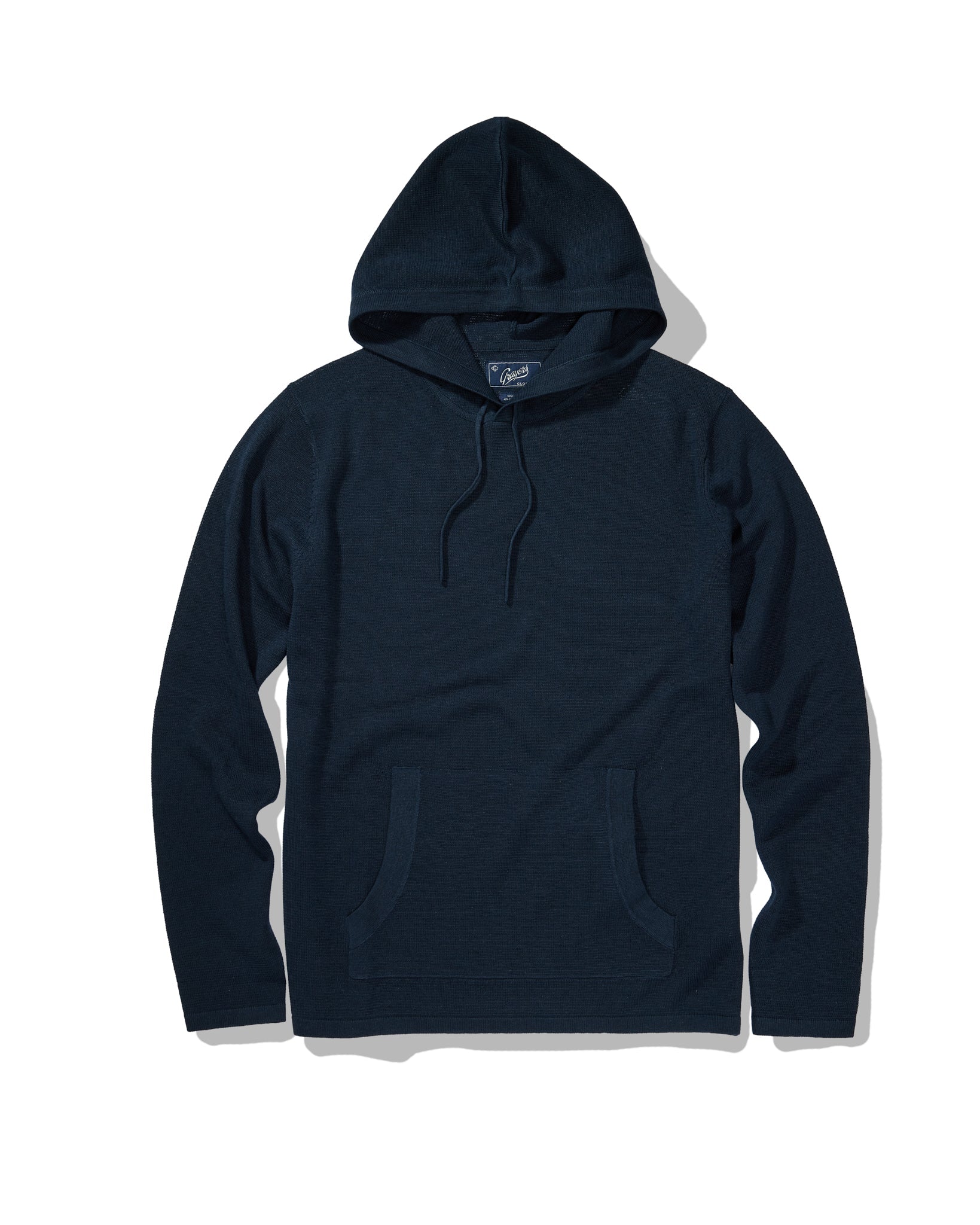 Linen Sweater Beach Hoodie - Navy
