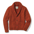 Melange Cable Shawl Cardigan SMP - Burnt Orange  (Final Sale)*
