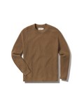 Shaker Stitch Cotton Crewneck Sweater - Covert Green