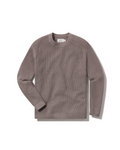 Shaker Stitch Cotton Crewneck Sweater - Frost Gray