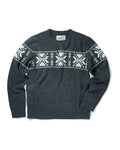 Retro Snowflake Sweater - Charcoal Cream