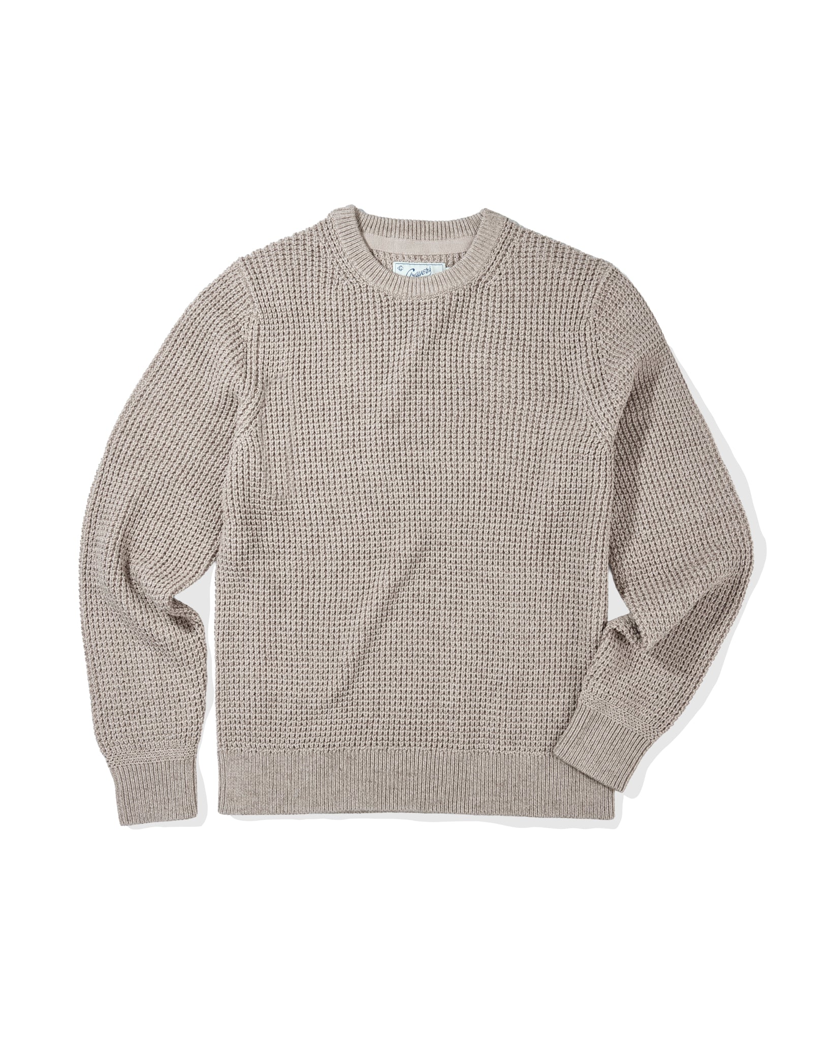 Guernsey Waffle Crew Neck - Oatmeal