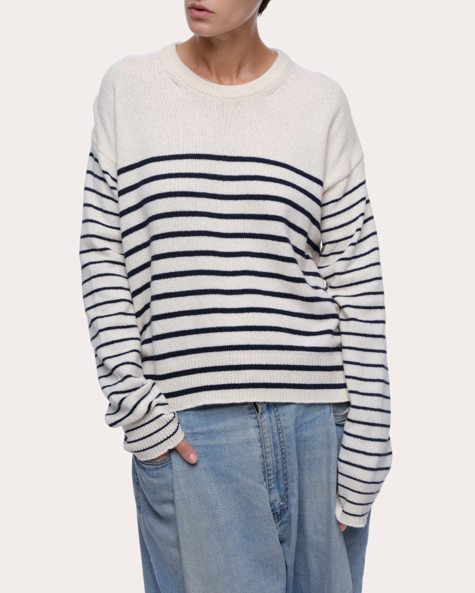 Nic Striped Cotton-Cashmere Blend Sweater