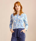 3/4 Sleeve Knit Breton - Textured Poppies