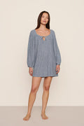 Linen Blend Short Dress