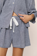 Linen Blend Relaxed Short