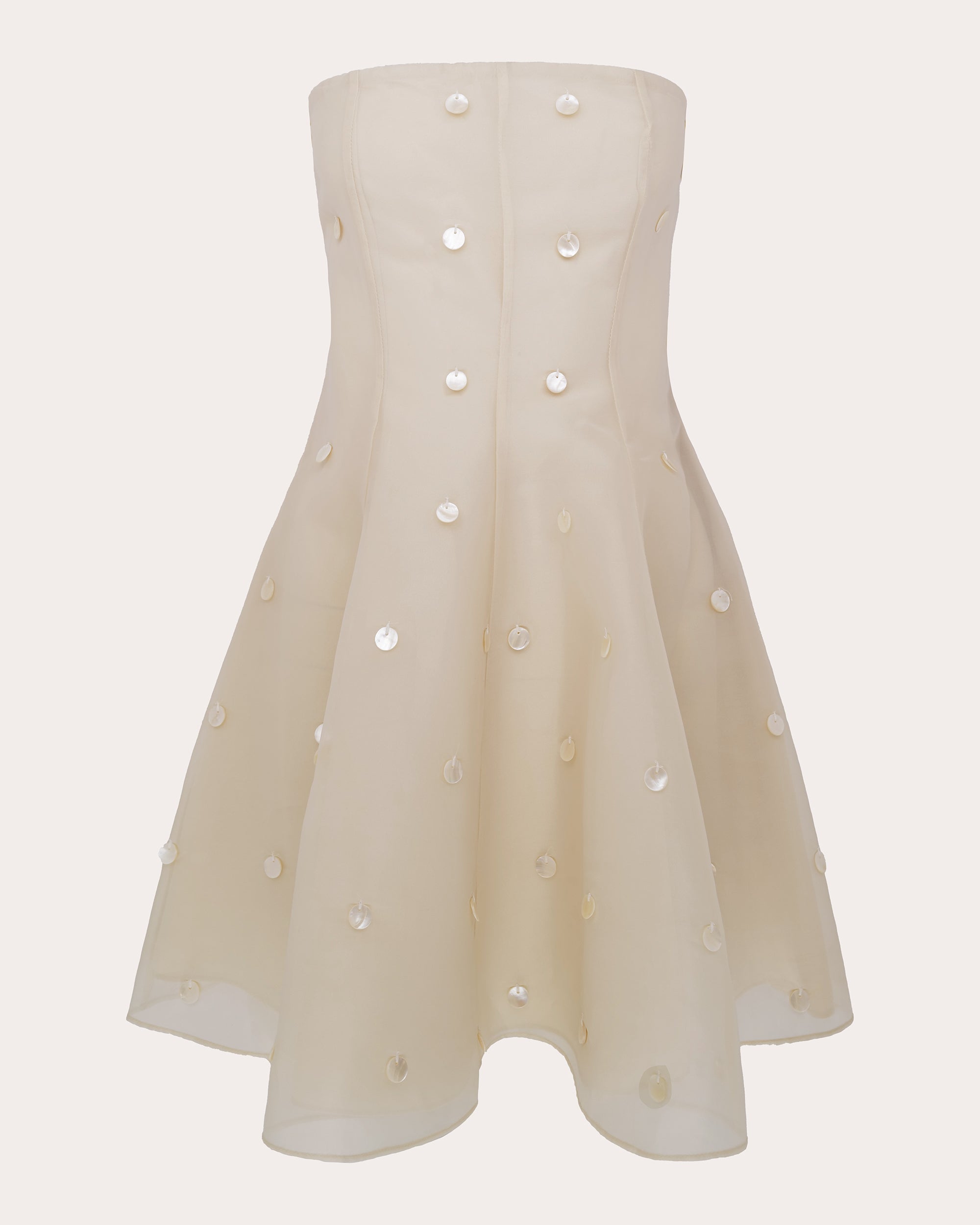 Sable Pearl-Embellished Mini Dress