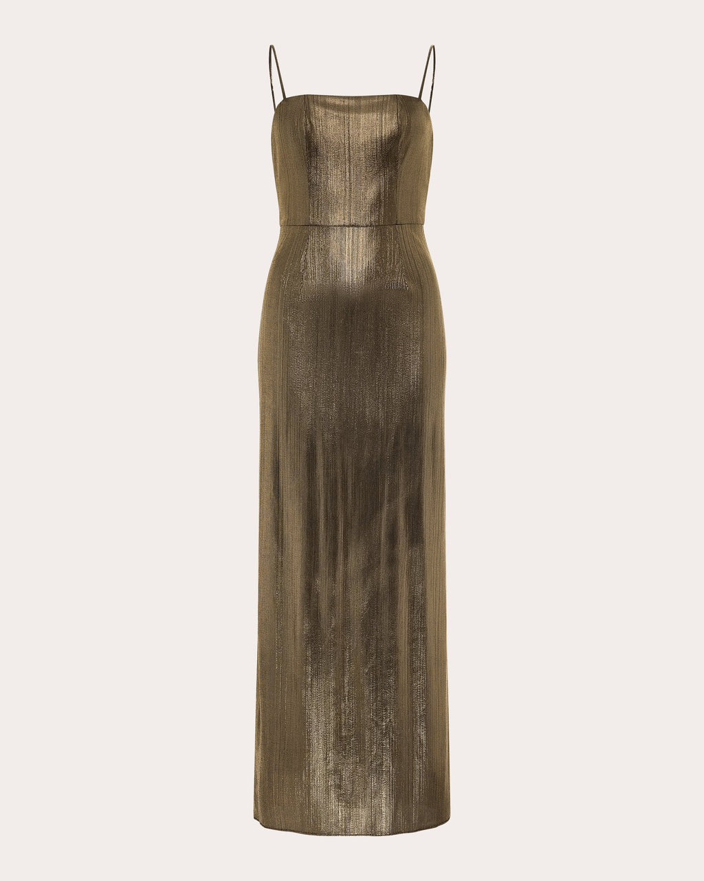 Sarika Metallic Lamé Midi Dress