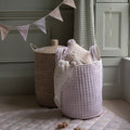 Avery Row Large Quilted Storage Basket - Anemone