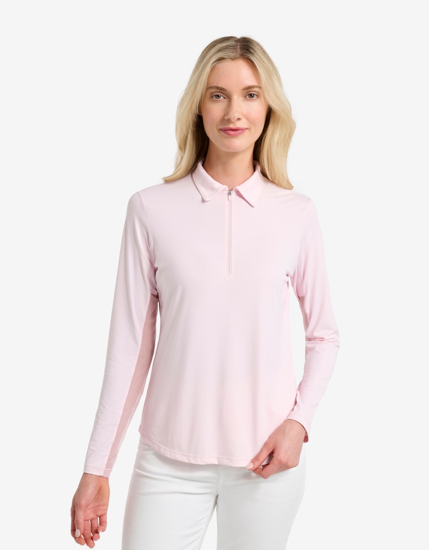 Long Sleeve Zip Polo Shirt UPF 50+