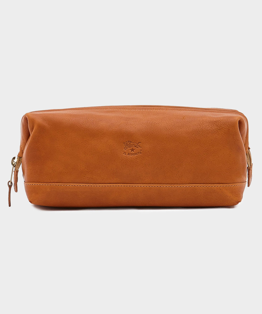 Il Bisonte Leather Dopp Kit in Natural
