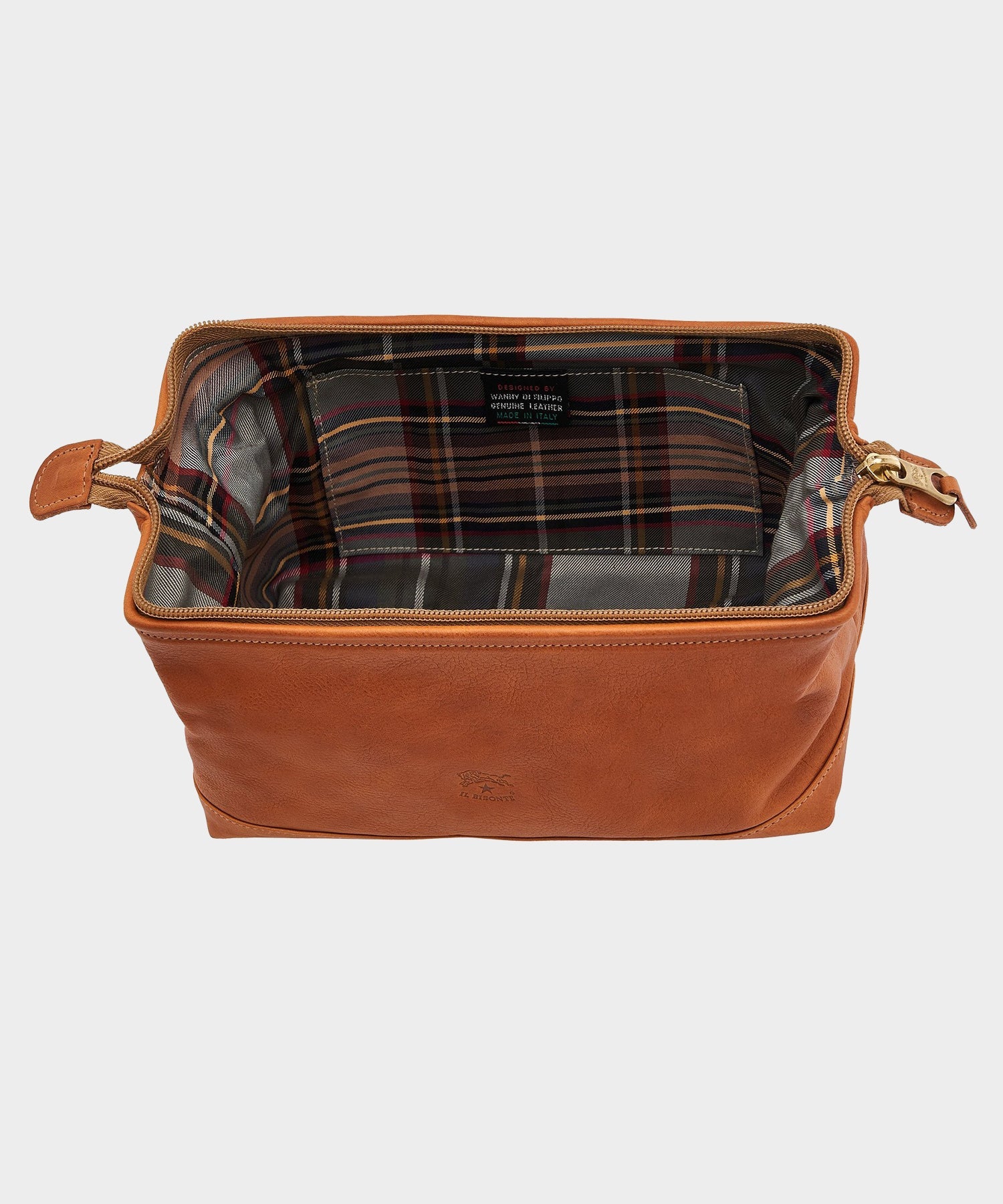 Il Bisonte Leather Dopp Kit in Natural