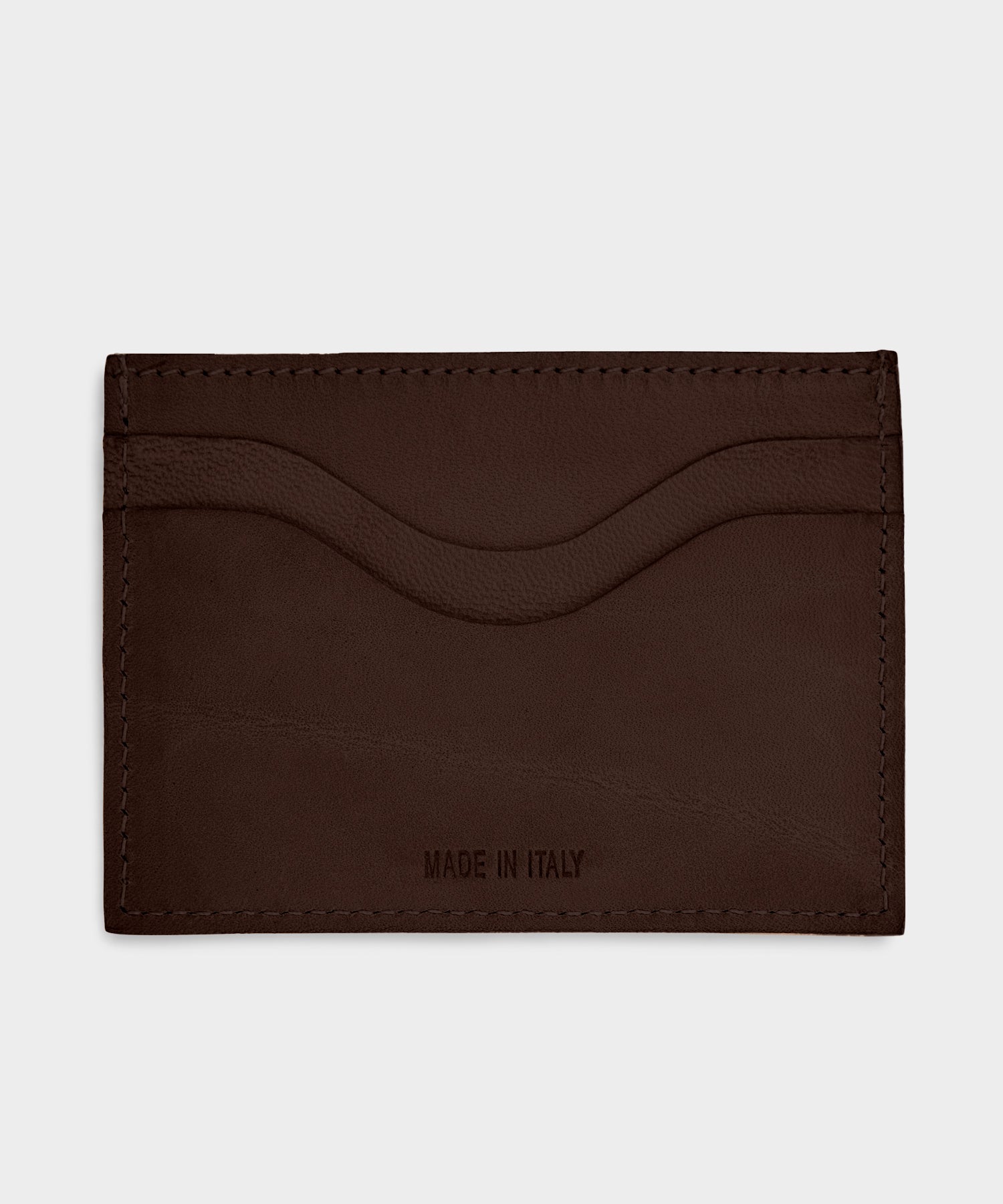 Il Bisonte Salina Leather Card Holder in Caffe