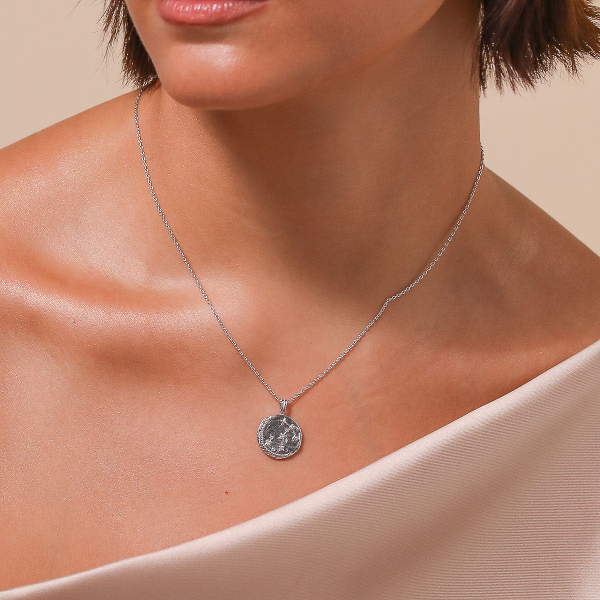 Scorpio Zodiac Pendant Necklace in Silver